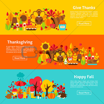 Thanksgiving Web Horizontal Banners