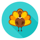 Thanksgiving Turkey Circle Icon