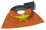 mars symbol and flag of vietnam - 3d rendering