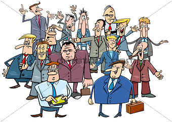 cartoon businessmen group illustration