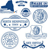 Set of generic stamps and signs of North Hempstead, NY
