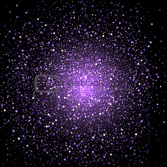 Purple star confetti background