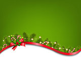 Red Xmas Background With Red Bow