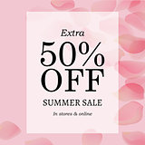 Summer Sale Pink Banner