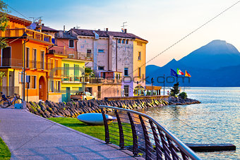Porto village on Garda lake waterfront view