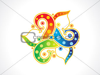 abstract artistic colorful rainbow floral