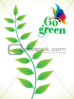 abstract artistic creative go green leaf