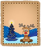 Christmas deer topic parchment 1
