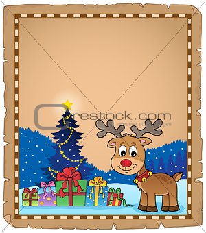 Christmas deer topic parchment 2