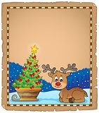 Christmas deer topic parchment 3