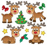 Christmas deer topic set 1