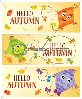 Hello autumn theme banners 1