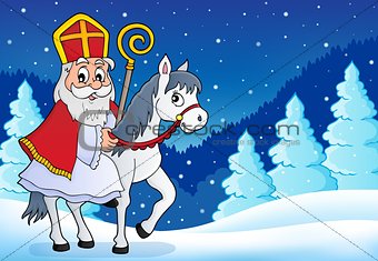 Sinterklaas on horse theme image 6