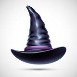 Witch Hat with Purple Ribbon