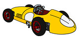 Classic yellow racing car