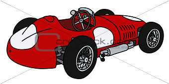 Classic red racing car