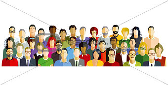 People Participate Group Illustration
