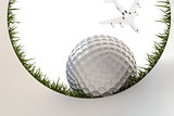golf ball approaching hole