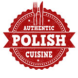 Authentic polish cuisine grunge rubber stamp
