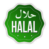 Halal sticker or label
