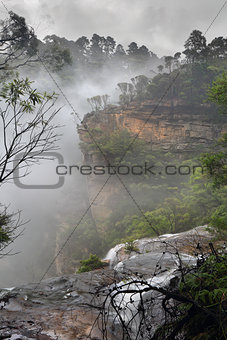 Misty Upper Wentworth Falls