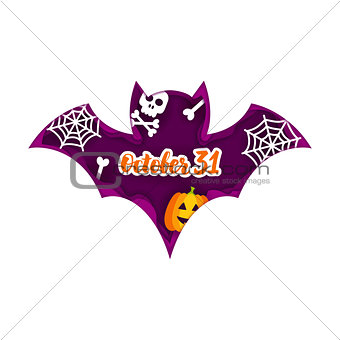 Halloween Bat Paper Cut Concept