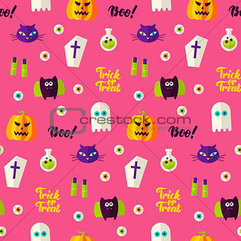Halloween Boo Seamless Pattern