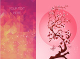 invitation cards with a blossom sakura