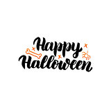 Happy Halloween isolated Lettering