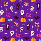 Scary Party Halloween Seamless Background