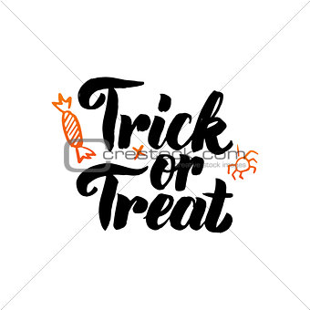 Trick or Treat isolated Calligraphy