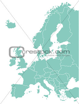 European map Geographical, graphic
