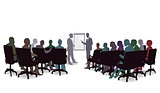 Business Seminar, Meeting Discussion, Illustration
