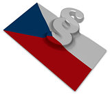paragraph symbol and flag of the Czech Republic - 3d rendering