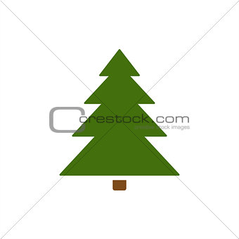 Isolated Christmas tree icon