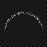 Vector white glitter trail particles background effect for luxur
