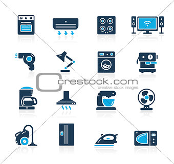 Household Appliances Icon Set // Azure Series