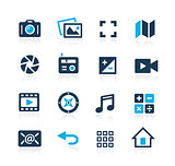 Media Interface Icons // Azure Series