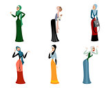 Six different arab women