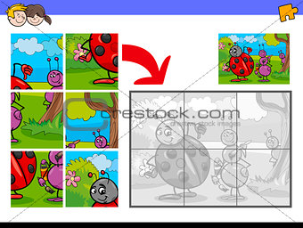 jigsaw puzzles with insect characters