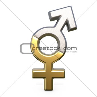 Male and female sign. 3D