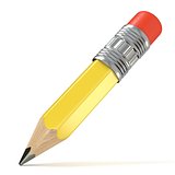 Yellow pencil. 3D