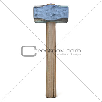 Metal sledge hammer, standing. 3D