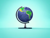 Desk Earth globe with American continents side