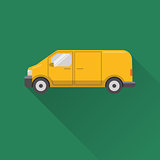 Flat style minivan car icon