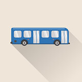 Flat style bus icon