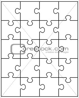 separate parts of puzzle