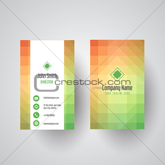 Low poly business card 