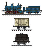 Historical steam train