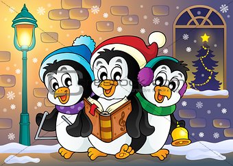 Christmas penguins theme image 5